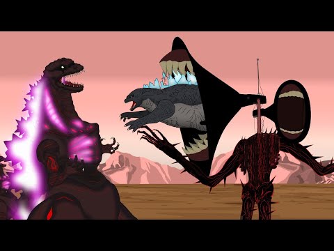 Siren Head BOSS Attack Swallow ALL | Godzilla Animation