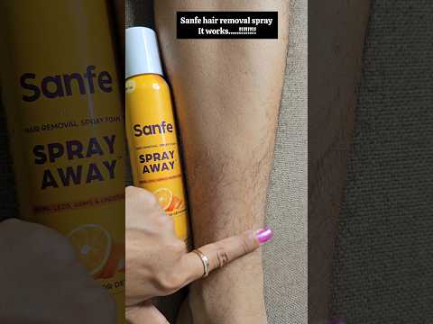 sanfe hair removal spray | how to remove hair painlessly | no waxing | no shaving #shorts #viral