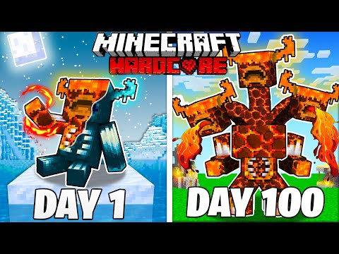 Fozo - I Survived 100 Days as a LAVA WARDEN in HARDCORE Minecraft