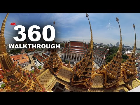 Caminhe por um TEMPLO BUDISTA na TAILÂNDIA 🇹🇭 🙏 | Wat Ratchanatdaram