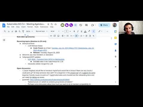Kubernetes SIG CLI 20230726