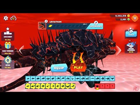 NEW LEVIATHAN SHARK UNLOCKED and LEVIATHAN GAMEPLAY | Hungry Shark Evolution