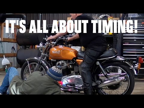 1974 Norton Commando 850 - Part 11 - timing check and carb sync