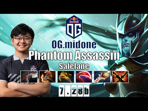 Phantom Assassin Safelane | OG.midone | INSANELY OVERPOWERED BUILD | 7.28b Gameplay Highlights