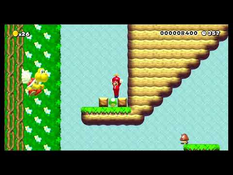 NSMB2 World 3-3 [Remix] by MiniWheats - SUPER MARIO MAKER - NO COMMENTARY 1bf
