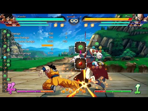 DBFZ  Yamcha midscreen extended combo Smokyart4280