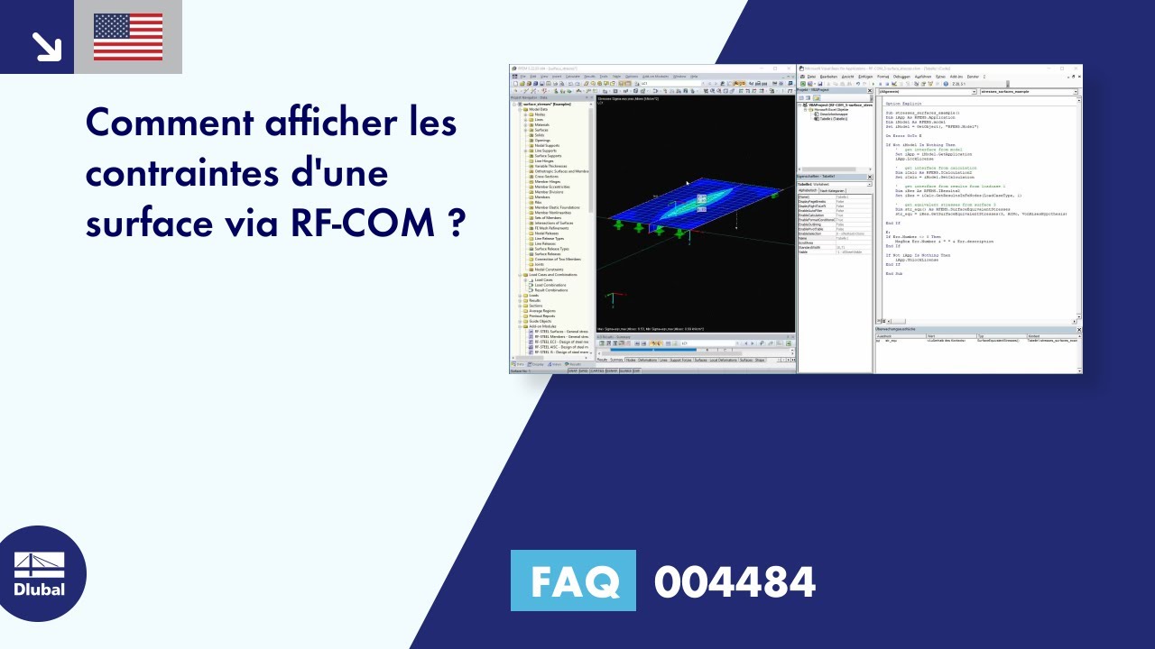 [EN] FAQ 004484 | Comment afficher les contraintes d&#39;une surface via RF-COM ?