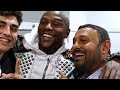 (EPIC) FLOYD MAYWEATHER MEETS PRINCE NASEEM HAMED; BEHIND-THE-SCENES AFTER DAVIS STOPPED WALSH IN 3