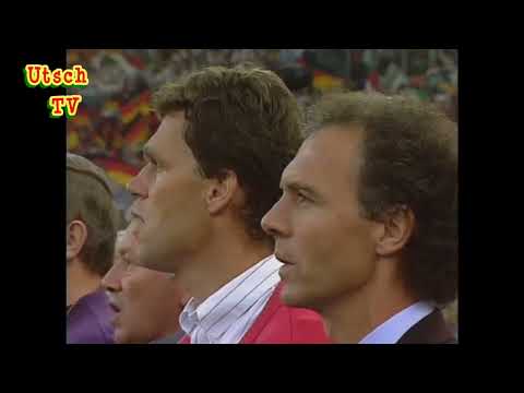 Fussball WM Finale 1990 in Rom Deutschland Argentinien Trainer Franz Beckenbauer