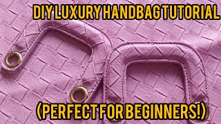 How to Measure & Cut Lady Dior Inspired Bag Handle (Perfect for Beginners!) | DIY Handbag Tutorial