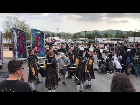 RCC Indoor Percussion 2019 - Snare Subs / Full Battery Warm Up - 3/23 WGI San Bernardino