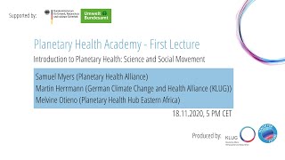 Lecture #1 - Introduction to Planetary Health