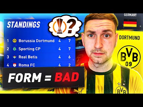 LOSE = EUROPA LEAGUE!!😱 - FIFA 22 DORTMUND CAREER MODE EP12