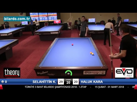 SELAHİTTİN K. & HALUK KARA Bilardo Maçı - 2018 ERKEKLER 1.ETAP-3. Tur