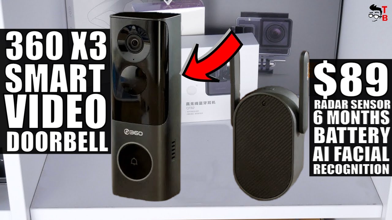 + 360 Add-on Battery Pack Works with 360 X3 Radar Video Doorbell, 10000mAh Capacity for 360 Days.