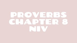 Proverbs 8 NIV | Read by a Black Woman | Spoken Word Style | Bible Noir