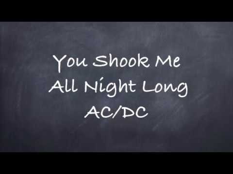 You Shook Me All Night Long-AC/DC Lyrics