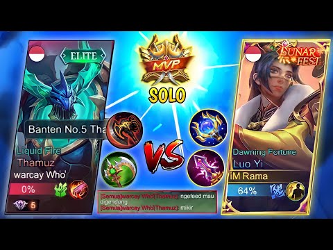 LUO YI VS TOP GLOBAL THAMUZ JUNGLER | Top Global Luo Yi 2022 | Luo Yi Best Build and Emblem 2022