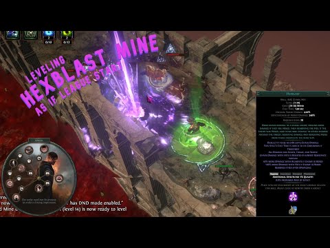 POE leveling as if league start Hexblast Mines before 3.22