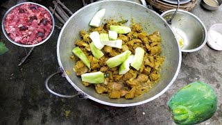 Santali Village Style Papaya Mutton Curry
