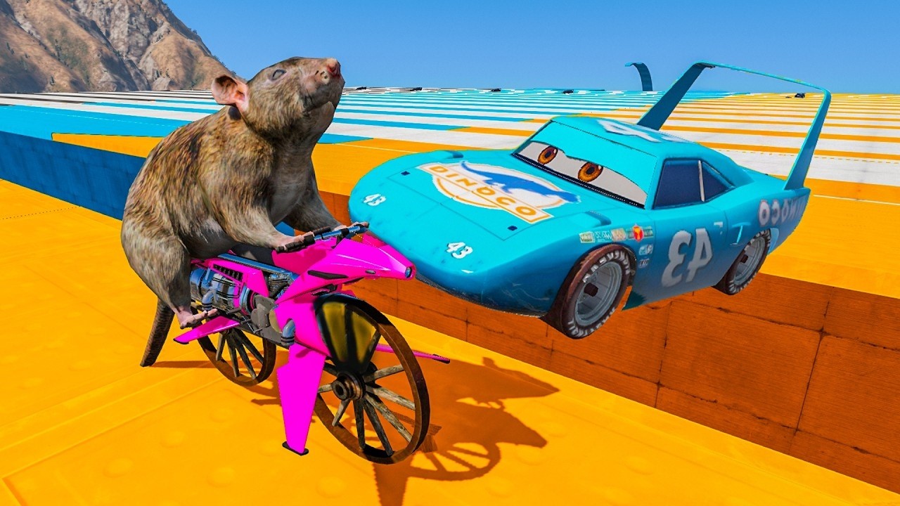 CORRE O TE ATROPELLO EN MOTO MUY GRACIOSA!! UNA RATA!! - GTA 5 ONLINE