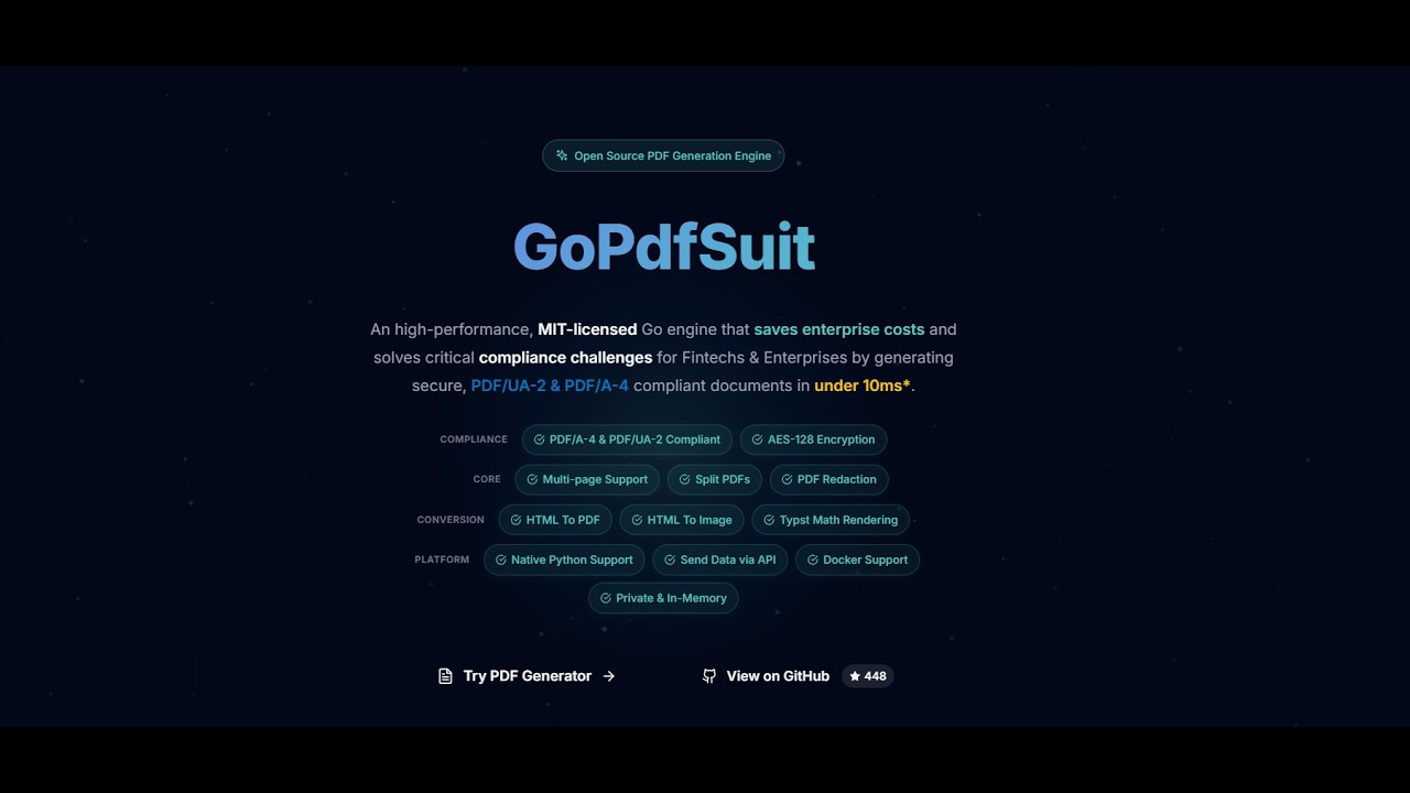 Introducing GoPDFSuit - A New Way To Generate A PDF