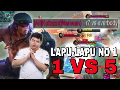 1 VS 5 LAPU-LAPU KERAS BANGETT WOIII!! R7 VS EVERYBODY !