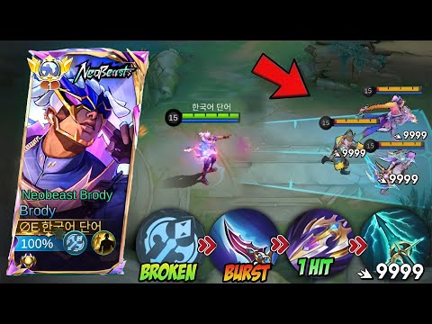 BRODY FULL DAMAGE 1 SHOT BUILD IS HERE!!🔥😱 ( 100% BROKEN!! ) - MUST TRY! - MOBILE LEGENDS