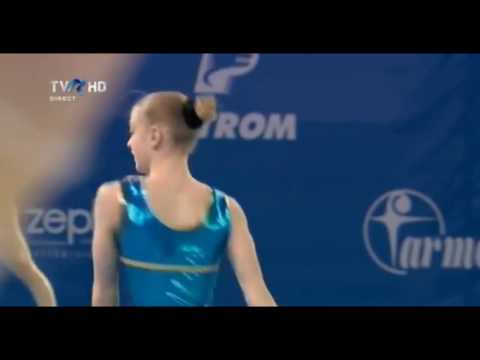 Valeria Osipova (UKR) FX podium training @ Cluj-Napoca (ROU) ECh 2017