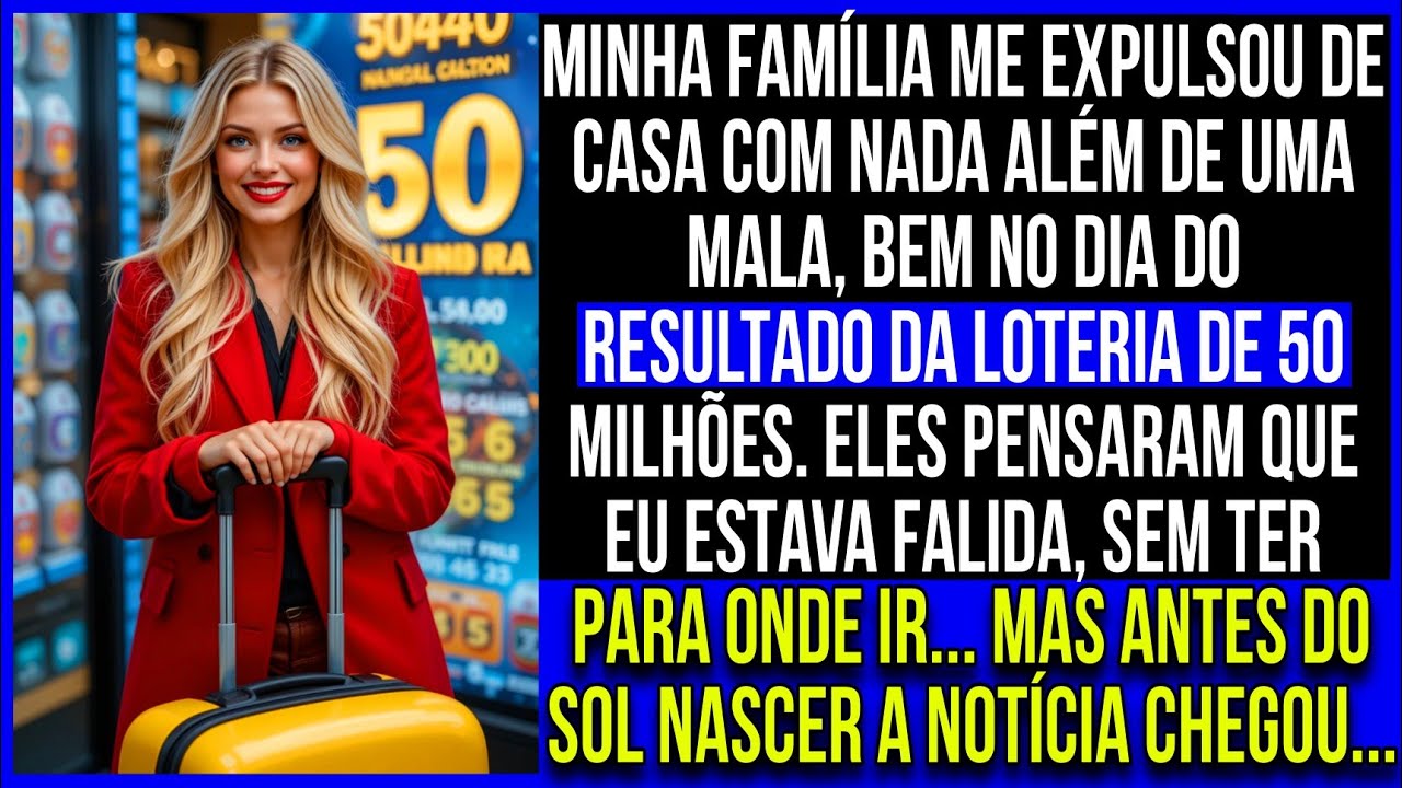 O dia em que meus pais me expulsaram com uma mala... a loteria saiu. Ao amanhecer, eu estava rica.
