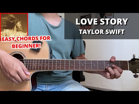 Love Story - Taylor Swift (Guitar Tutorial) Easy Chords For Beginner! No Capo!