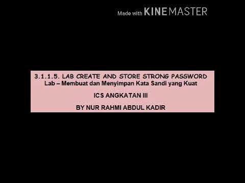 3.1.1.5 Lab-Create and Store Strong Password