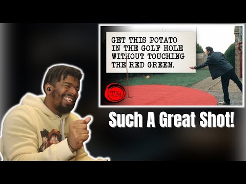 AMERICAN REACTS Get This Potato In The Golf Hole Without Touching The Green - FULL TASK | TASKMASTER