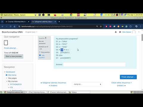 If sakinys,  5 testo klausimas