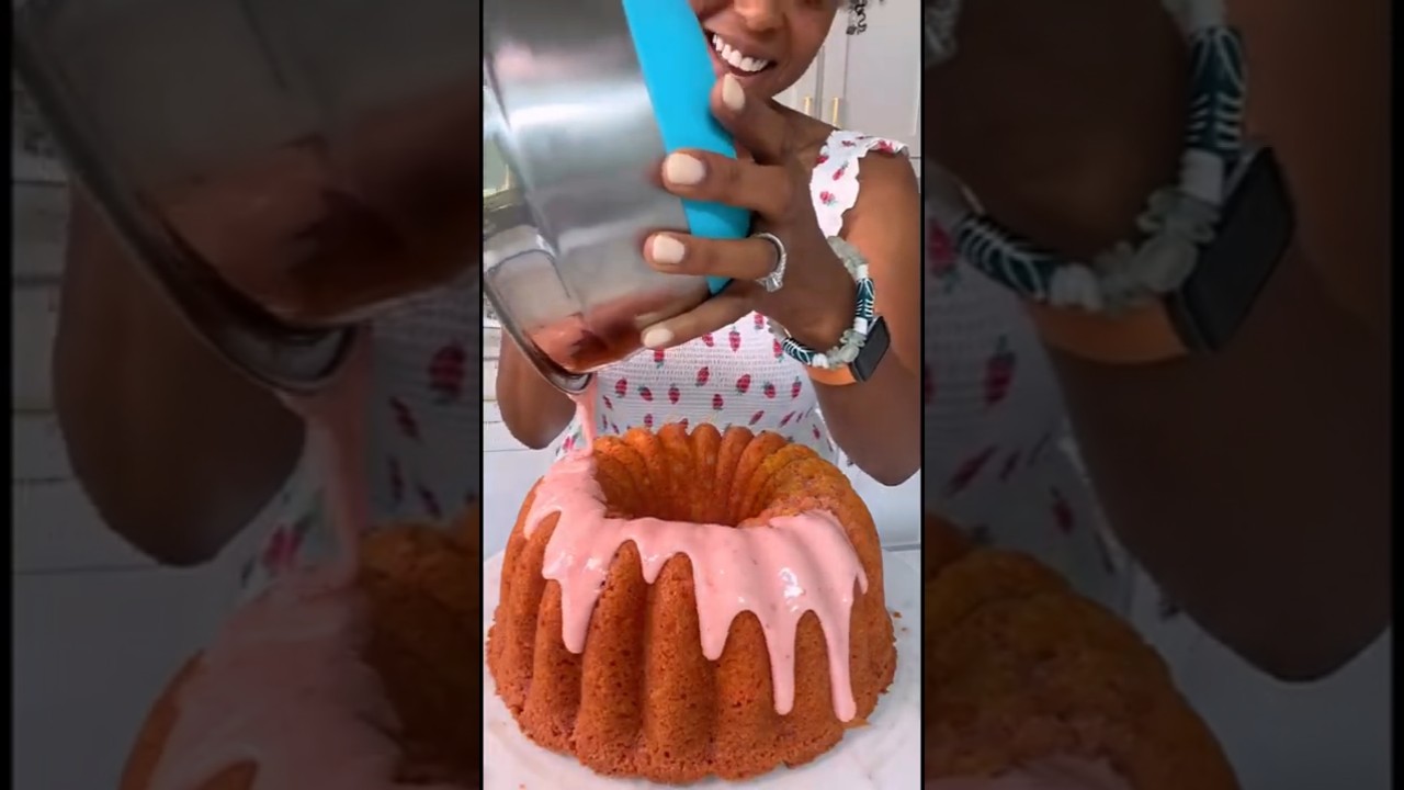 Strawberry Pound Cake | #poundcake #poundcakerecipe #baking #cake #grandbabycakes