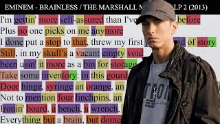 Eminem - Brainless (Rhyme Scheme) Highlighted