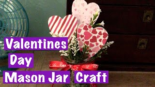 DIY a simple Valentines Day Mason jar craft