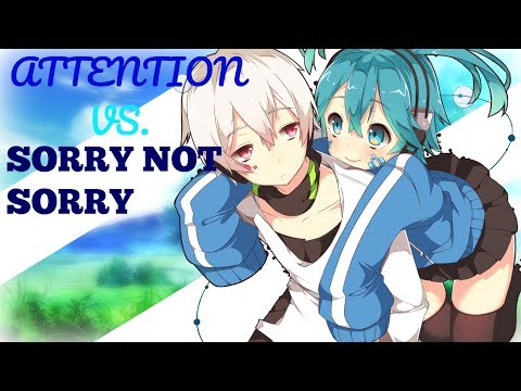 ⧔Nightcore⧕ → Attention//Sorry Not Sorry (Switching Vocals) |Lyrics|