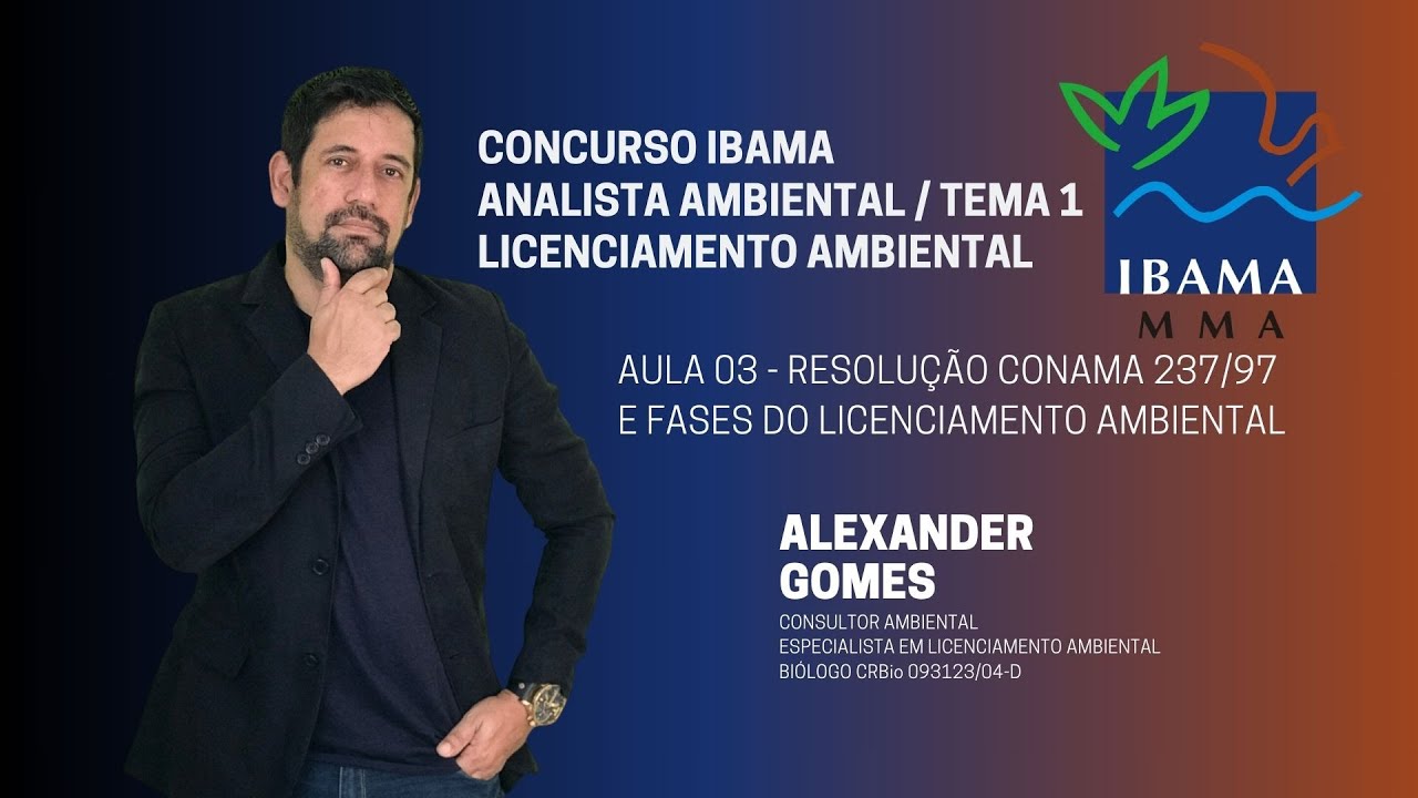 Aula 3 Resolução CONAMA 237/97 - Cargo Analista Ambiental Concurso IBAMA 2024 / 2025