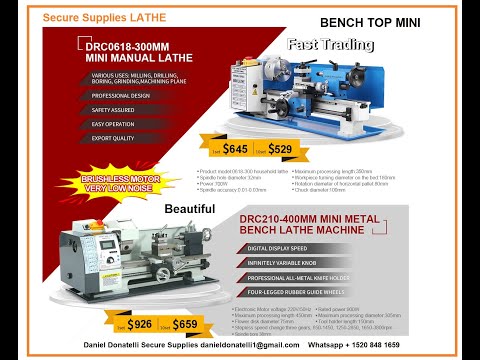 Mini Bench top Lathe Mill Machine stainless steel gun metal cnc New Model