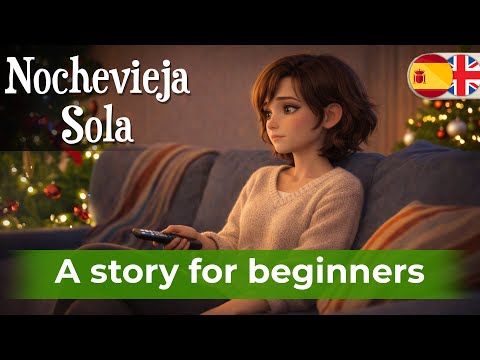 LEARN SPANISH with Short Story for beginners (A1-A2) – Nochevieja sola