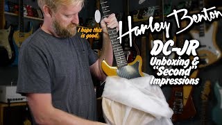 Video thumbnail for Harley Benton Double Cut Junior - Unboxing and second? Impressions. by 60 Cycle Hum