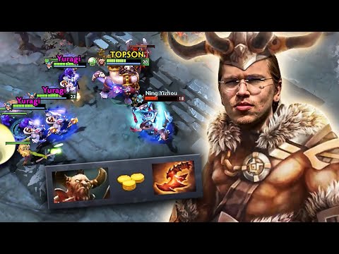 How Topson plays OFFLANE for his carry Yuragi Meepo 👣