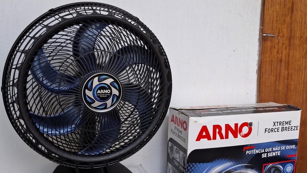ventilador arno vb50 220V 140w 50 cm Preto com azul/$330.00 Magazine luzia