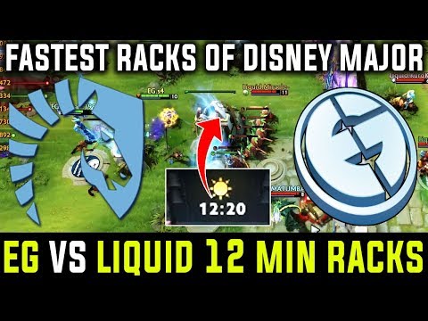 Liquid vs EG - 12 Min Racks Fastest Mega In Disney Major With Cancer Strat Dota 2