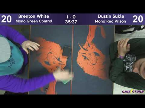 Brenton White (Mono Green Control) vs Dustin Sukle (Mono Red Prison) -  Sunday Night Modern 3/17/19