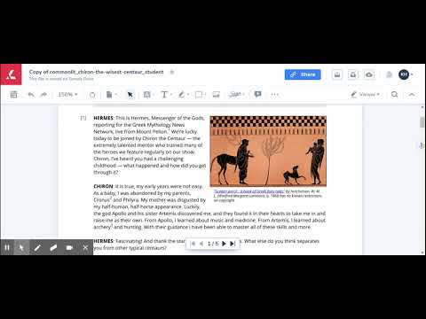 Chiron, the Wisest Centaur (CommonLit)