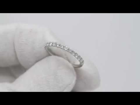 1.75MM CHANNEL PAVÉ-SET DIAMOND RING IN 18K WHITE GOLD - 0.50ct