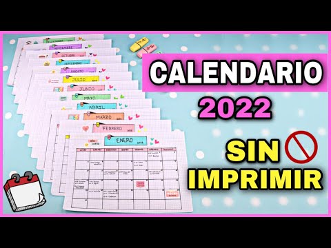 HAZ TU PROPIO CALENDARIO SIN IMPRIMIR NADA | PAPELERÍA CASERA | NatyGloss
