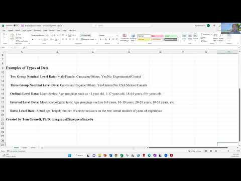 Video 2 - Statistics with Dr. Granoff - Types of Data - YouTube